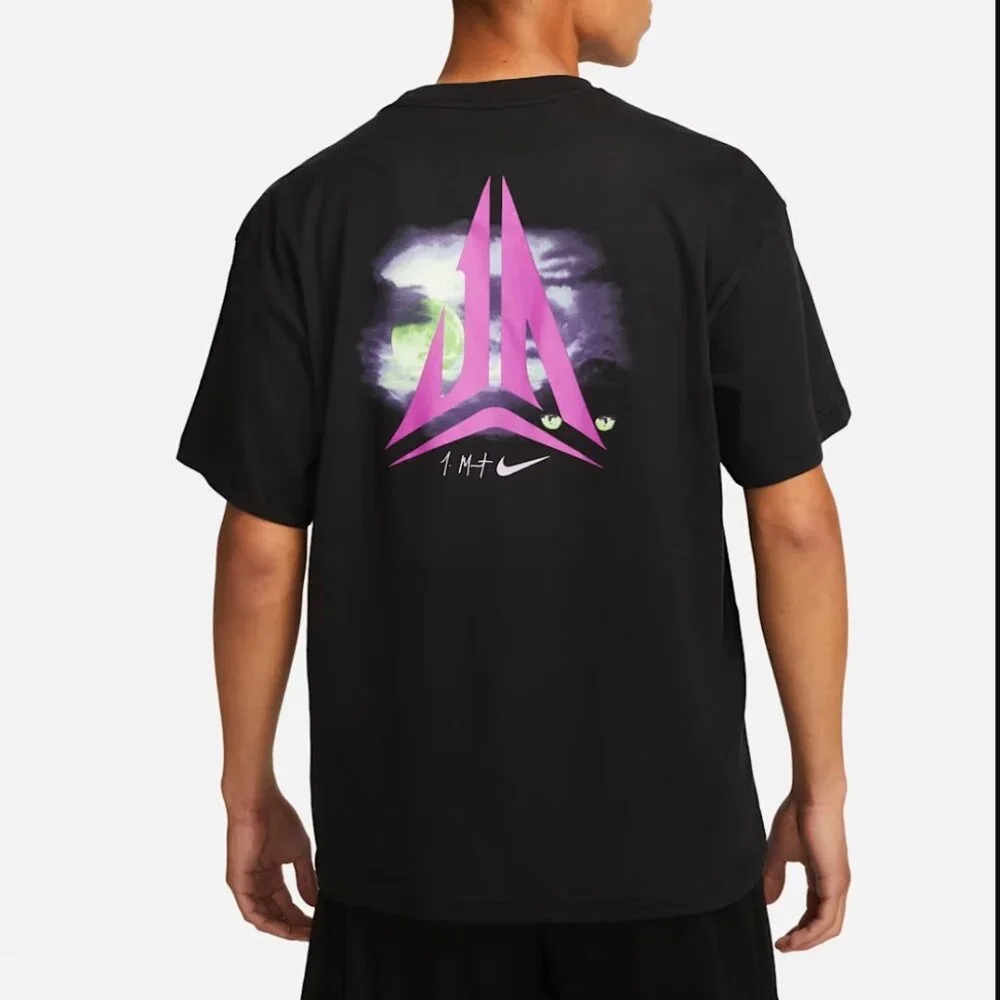 Nike Ja Morant Max90 Night-time GFX Men's Basketball T-Shirt Black Tee 1MT Small